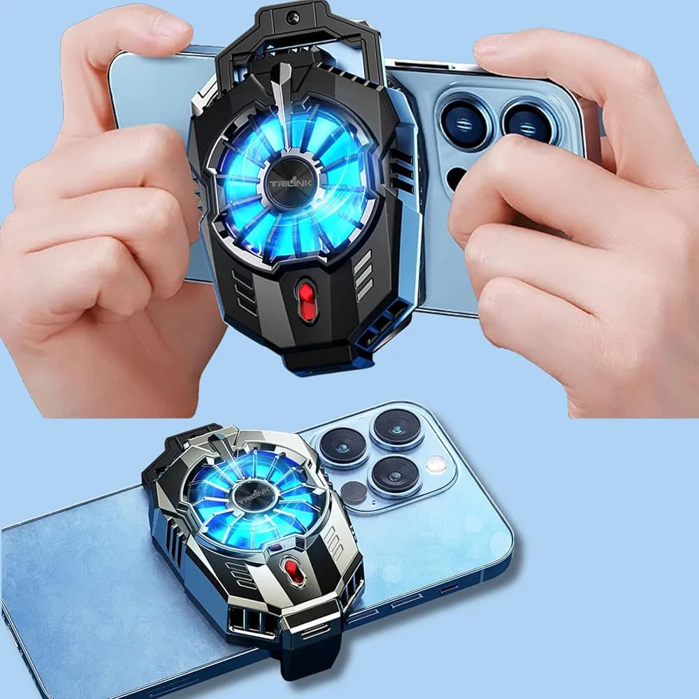 Drumstone Phone Cooler for Gaming, Universal Phone Cooling Fan with Two Cooling Modes, Mobile Phone Radiator Case for Smartphones, Cell Phone Cooler 1