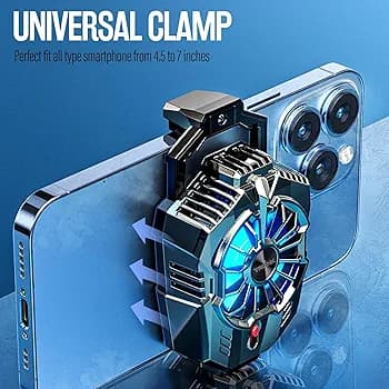 Drumstone Phone Cooler for Gaming, Universal Phone Cooling Fan with Two Cooling Modes, Mobile Phone Radiator Case for Smartphones, Cell Phone Cooler 6