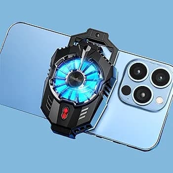 Drumstone Phone Cooler for Gaming, Universal Phone Cooling Fan with Two Cooling Modes, Mobile Phone Radiator Case for Smartphones, Cell Phone Cooler 4