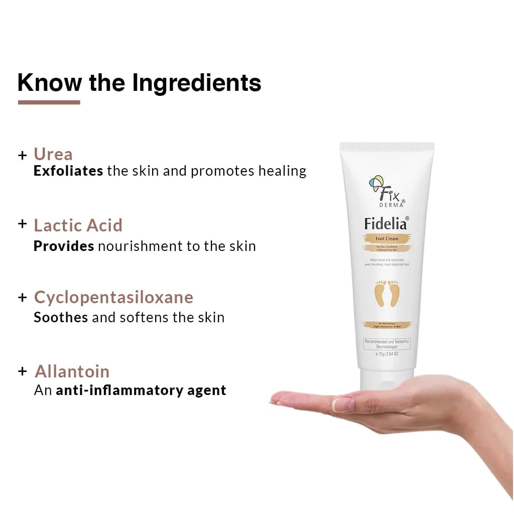 Fix Derma Fidelia Foot Cream, 75gm 3