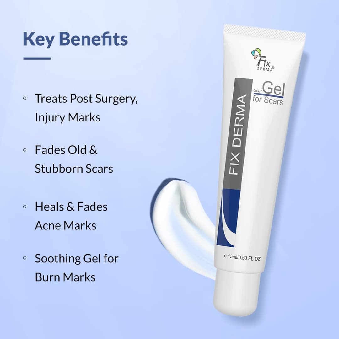 Fix Derma Scar Gel (15ml) used for treatment of Acne Scars, Burns, Injury 1