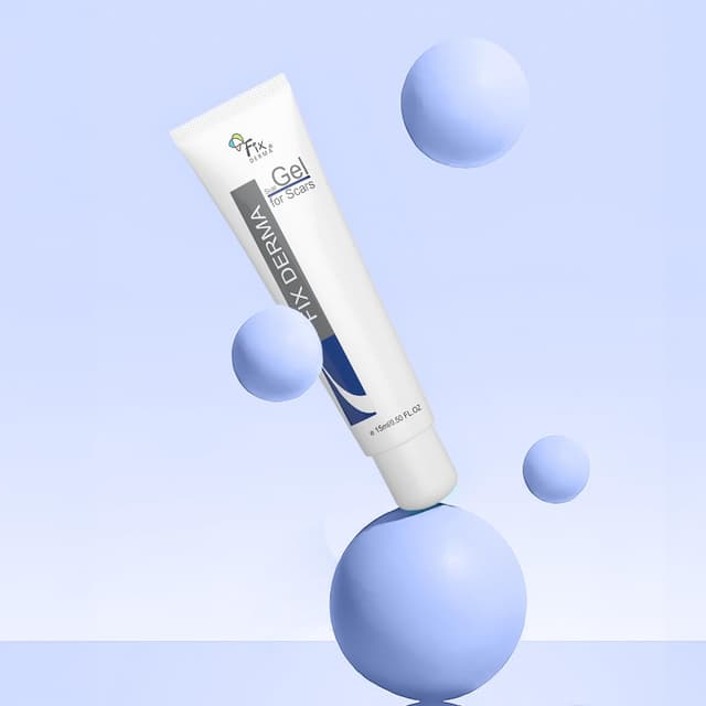 Fix Derma Scar Gel (15ml) used for treatment of Acne Scars, Burns, Injury