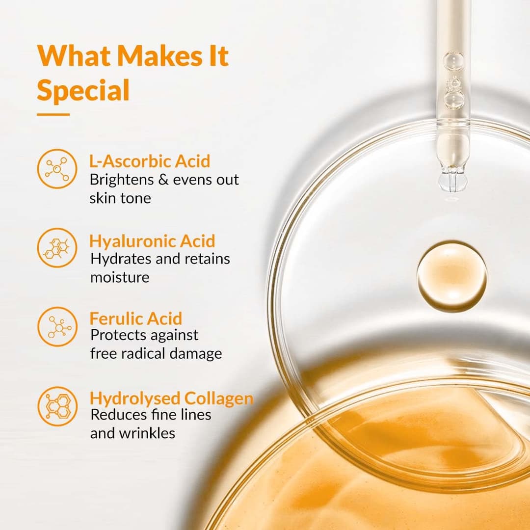 Fixderma C-Enhance 25 Serum , Vitamin C And E Anti-Aging Serum For Dark Spots , Wrinkles And Fine Lines , Hydrates , Firms And Brightens Skin , 15 ML 3