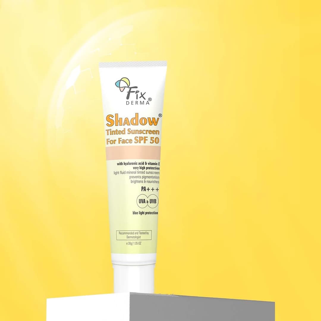 Fixderma Shadow Tinted Sunscreen SPF 50 PA+++ | Sunscreen with Vitamin E | UVA & UVB Protection | For All Skin Types - 30gm 2