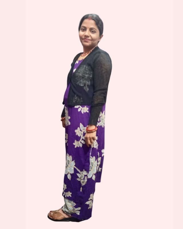 Floral Printed A-Line Dress with Cord sets