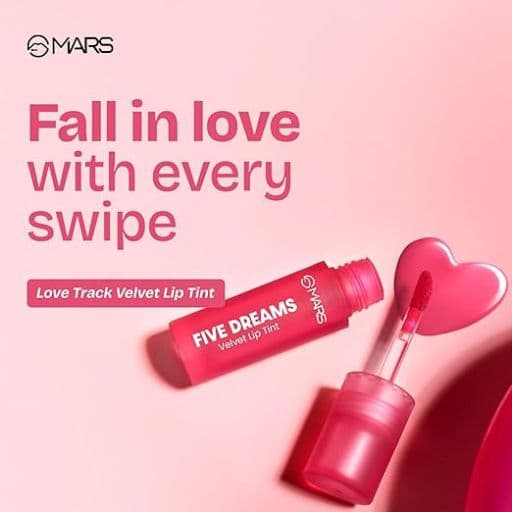 MARS Love Track Velvet Lip Tint 2.8ml | Velvet Matte Finish | Non-Sticky & Lightweight | Highly Pigmented | Comfortable Wear | 1