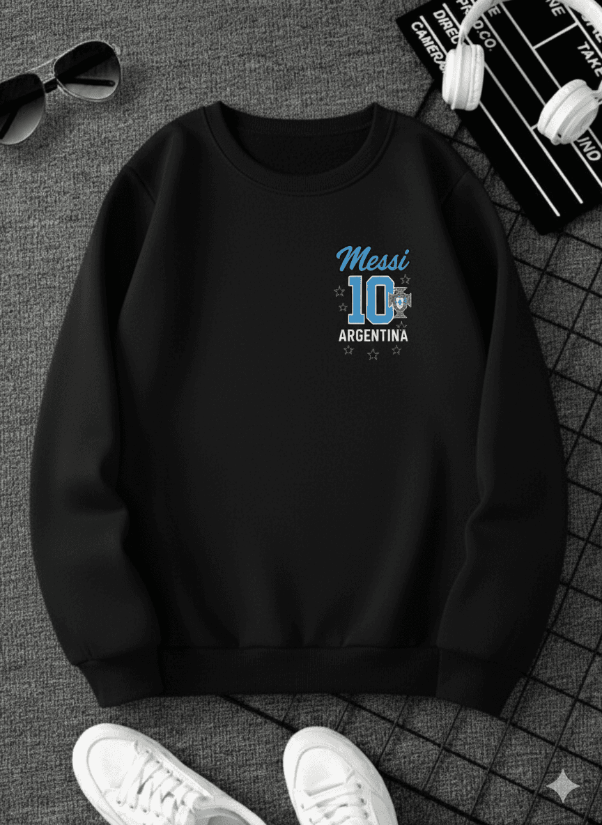 Premium Quality Messi Printed  Sweatshirt for women and men 1