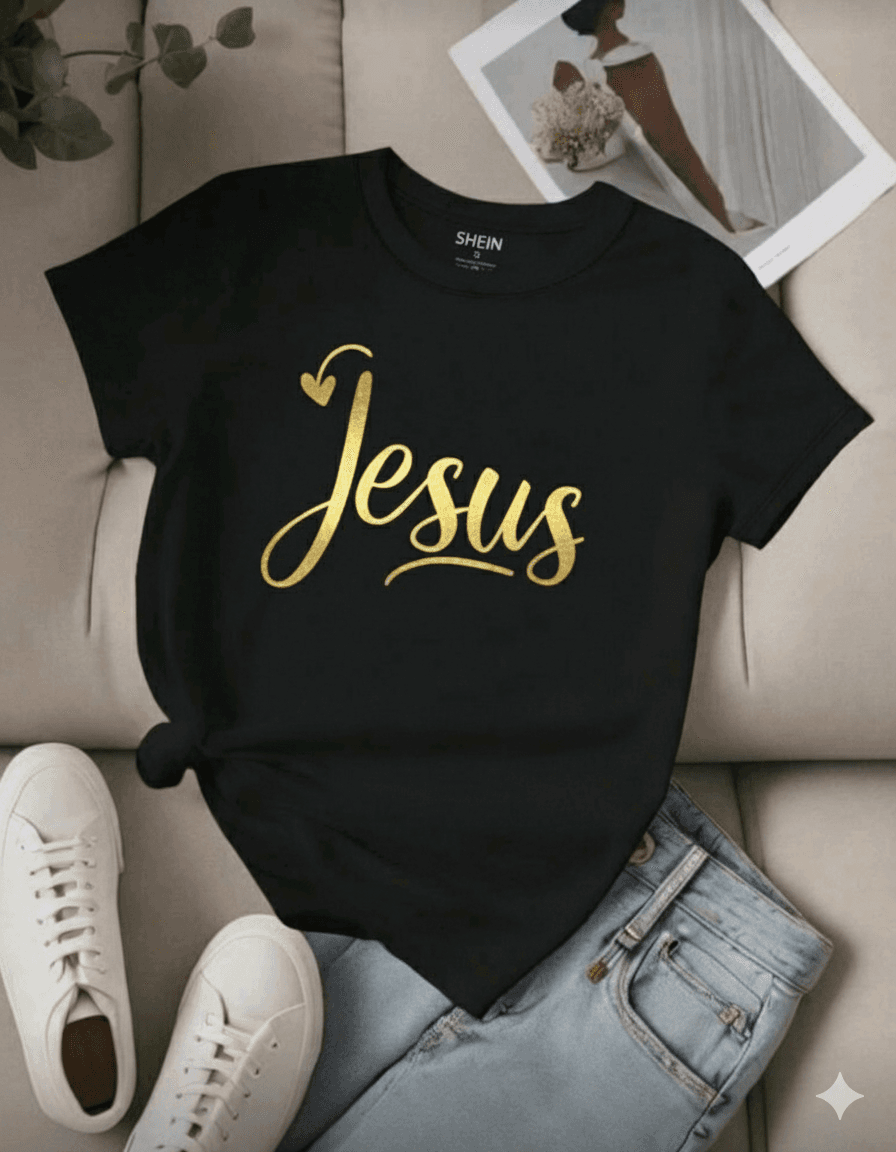 Street Style Jesus Printed Tshirt For Women 