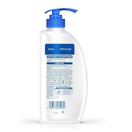 Head & Shoulders Smooth and Silky Anti Dandruff Shampoo, 650ml 3