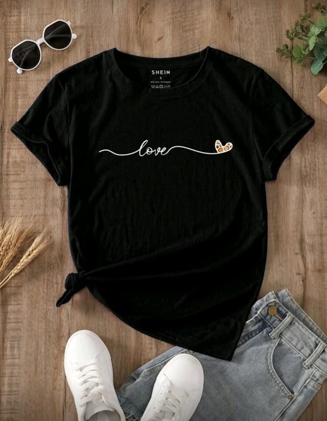 Street Style Love Printed Tshirt For Women