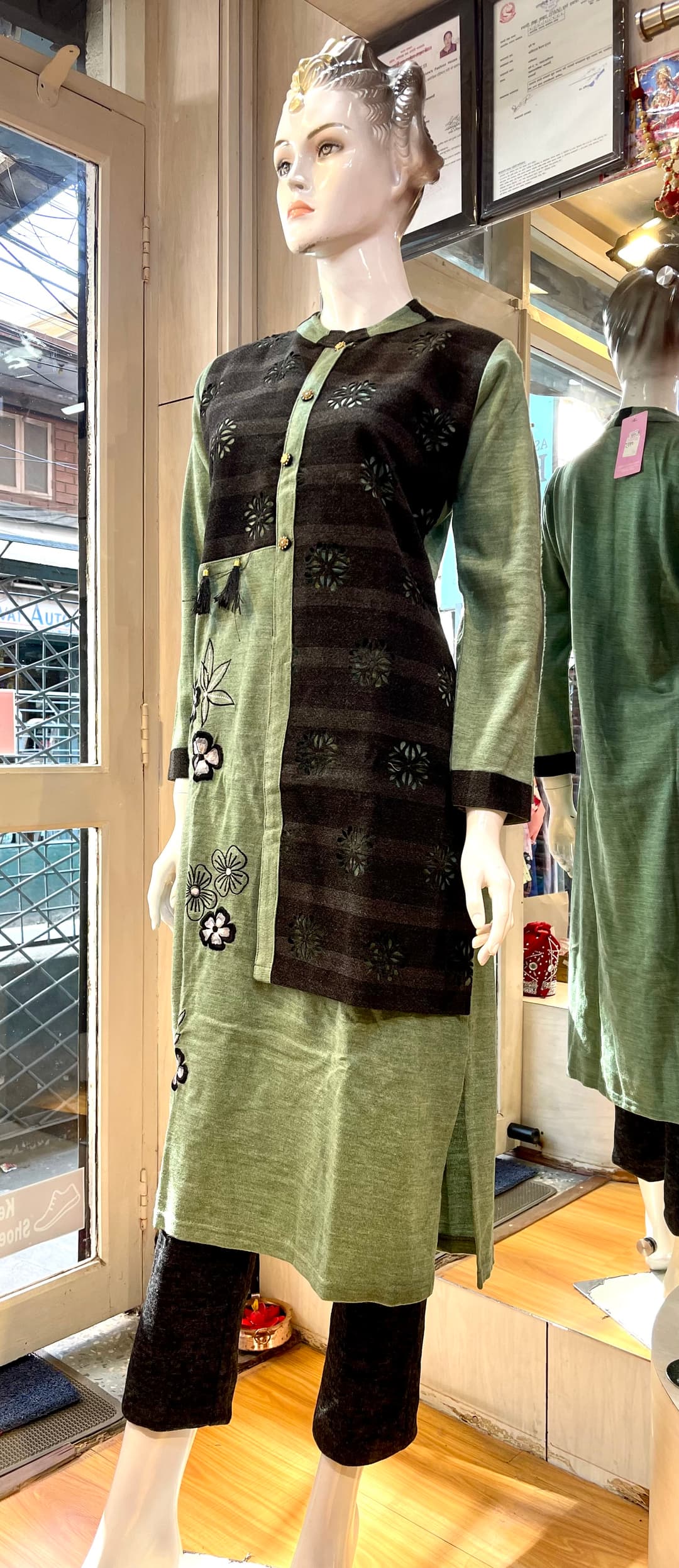 Stylish Design Wollen Kurti Tops Only  1