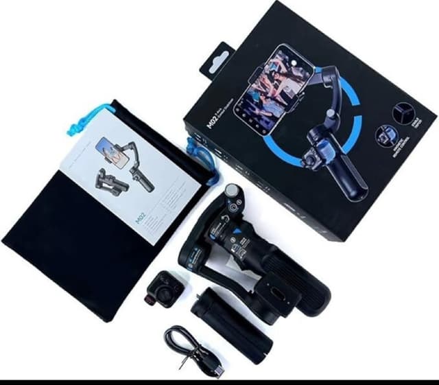 TOKQI M02 Gimbal with 3-Axis Stabilisation, Ai Tracking Features, 360° Rotation, Detachable Remote for Professional Videography and Vlogging