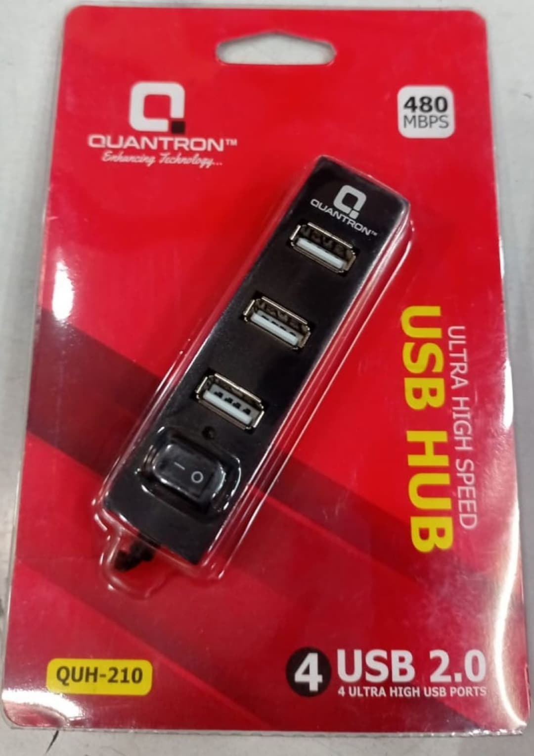Quantron QUH-210 4 Port Ultra High Speed 480 Mbps USB Hub 1
