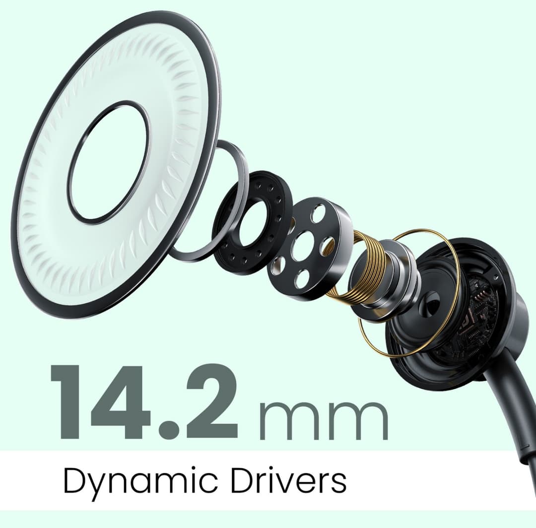 PORTRONICS Type C Earphone | 14.2mm Dynamic Driver | In Line HD Mic | TPE Anti Tangle Material 3