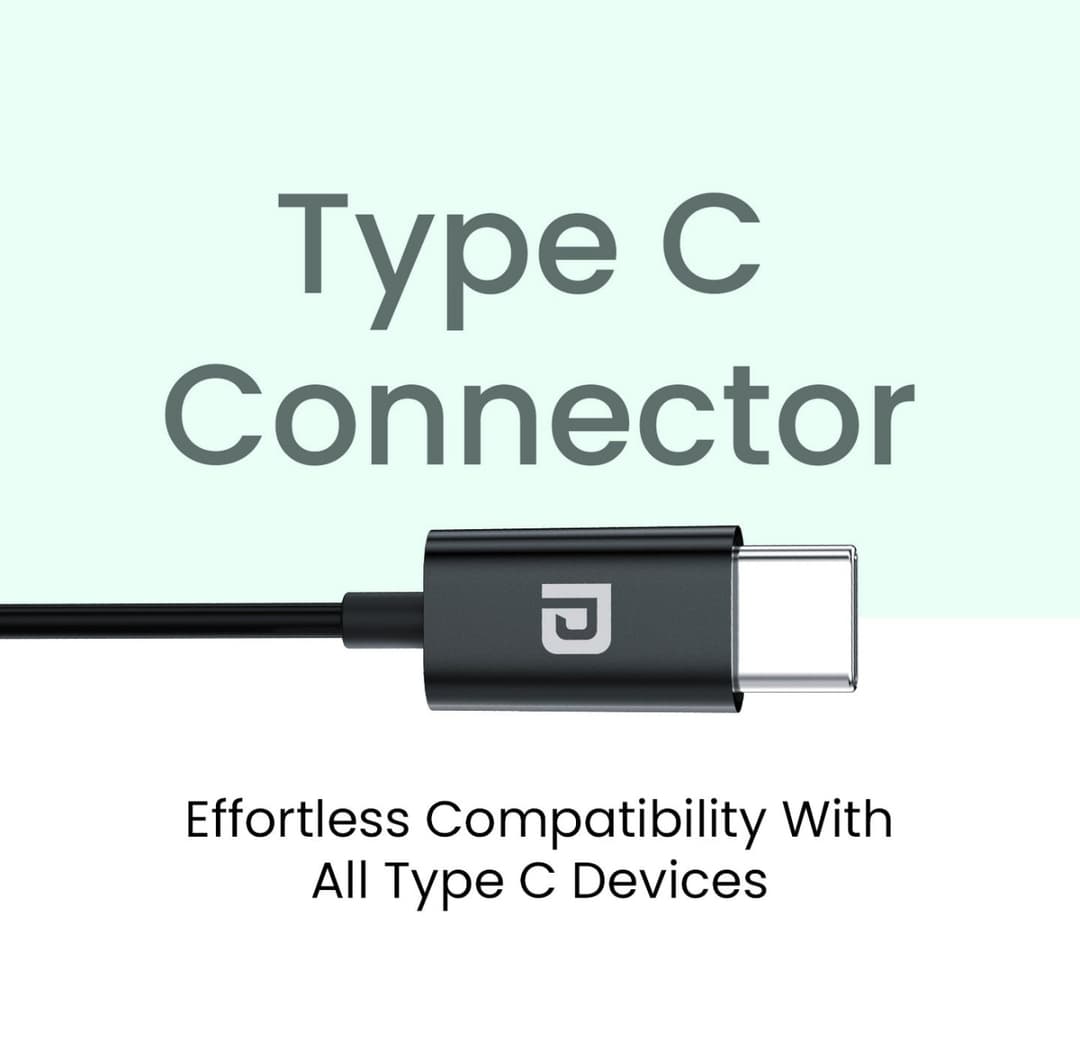PORTRONICS Type C Earphone | 14.2mm Dynamic Driver | In Line HD Mic | TPE Anti Tangle Material 5