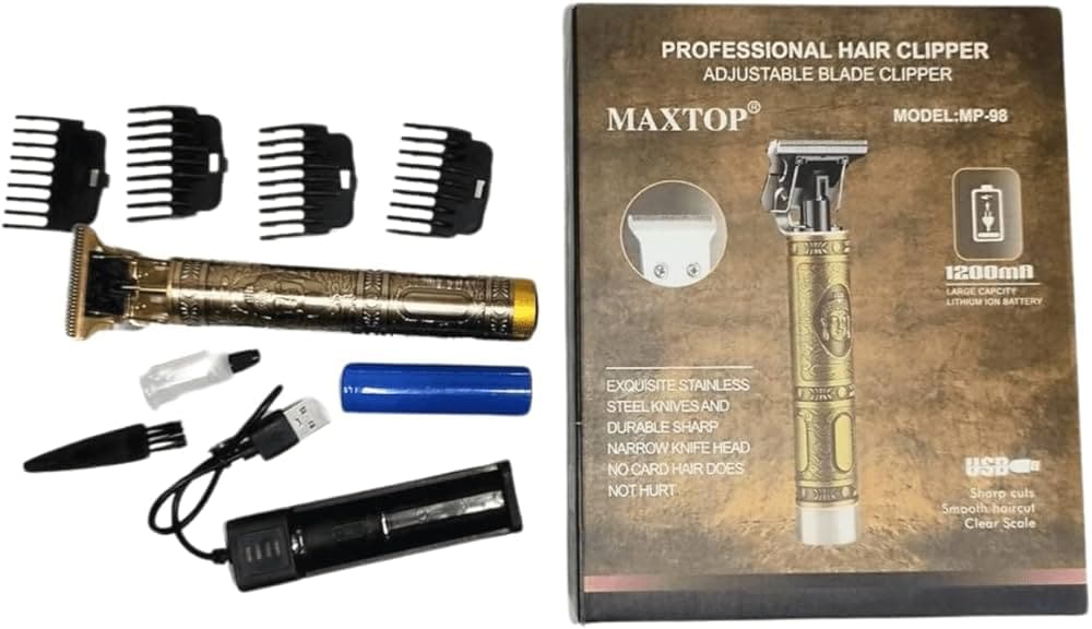 Men Maxtope Professional Hair Clipper Adjustable Blade Clipper, 1200Ma Large Capcity Lithium Ion Battery, Usb Charging. 4
