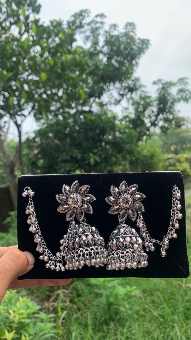 Two in one bahubali jhumka