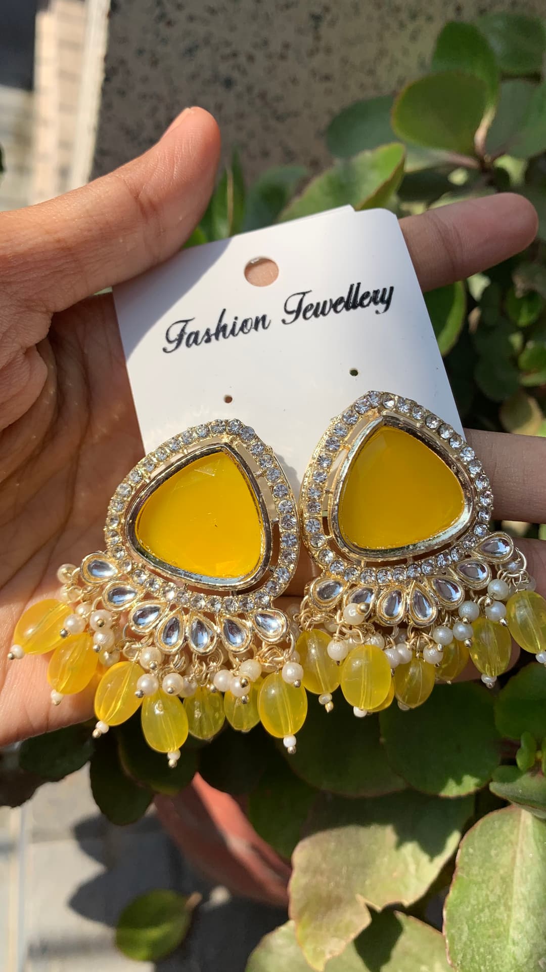 Kundan earing jhumka
