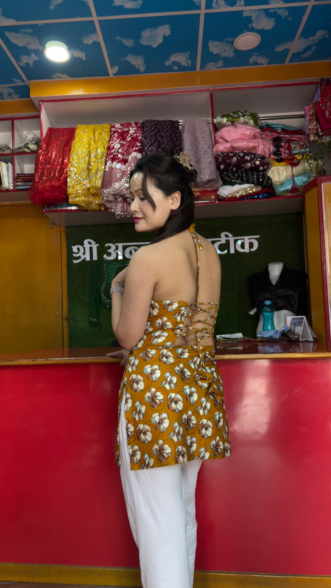 New viral halter neck kurthi