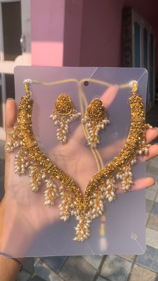 Golden Necklace party necklace for Women