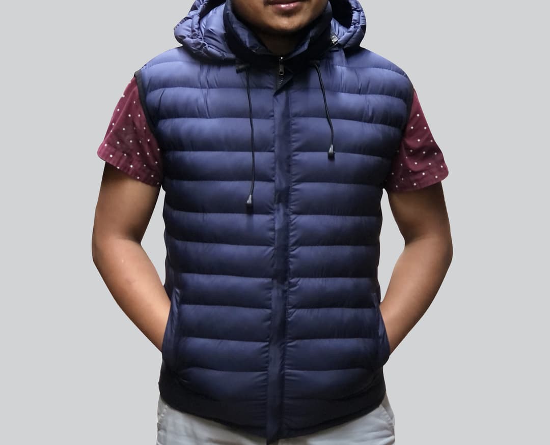 Moonstar 3 Layer Sleeveless Silicon Hooded Jacket For Men - Fashion | Multicolor 1