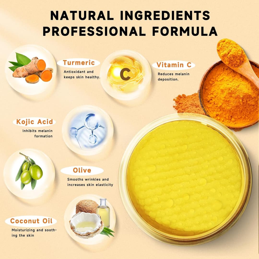 Kojic Acid & Turmeric Cleansing Pads Brightens & Energizes Skin For All Skin Types (50 Pads) 2