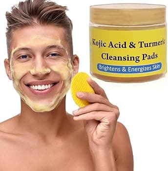 Kojic Acid & Turmeric Cleansing Pads Brightens & Energizes Skin For All Skin Types (50 Pads) 4
