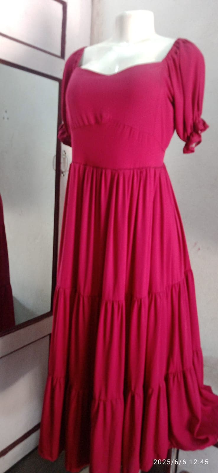 Women Summer Maxi Long Dress Backless Puff Sleeve Dress Square Neck Party Dresses for Women