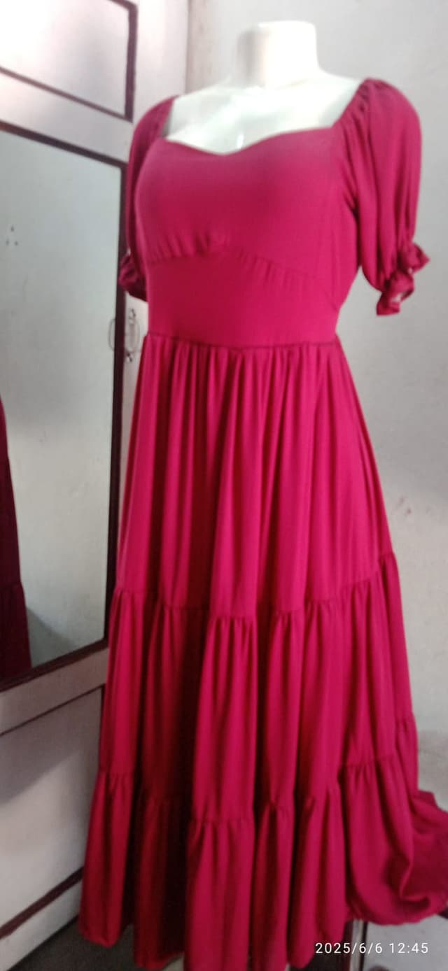 Women Summer Maxi Long Dress Backless Puff Sleeve Dress Square Neck Party Dresses for Women