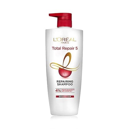 L'Oreal Paris Shampoo 650 ml, For Damaged and Weak Hair, With Pro-Keratin Ceramide, Total Repair 5