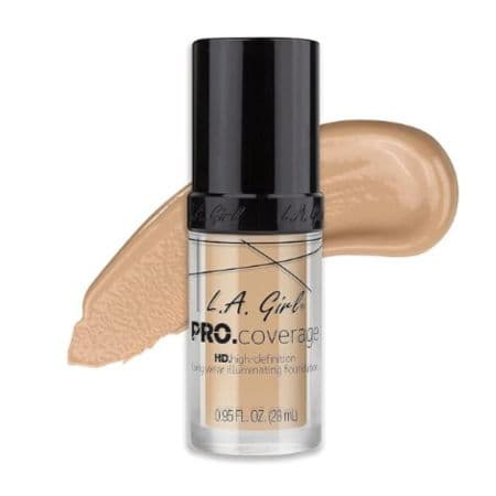 LA GIRL HD Pro Liquid Matte Foundation 28 ml, Fair Full Coverage Long Lasting, Natural Finish, Vegan & Cruelty-Free