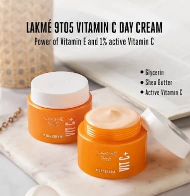 LAKME 9 TO 5 VITAMIN C  DAY CREAM 50gm, for Am and Pm Skincare Routine 1