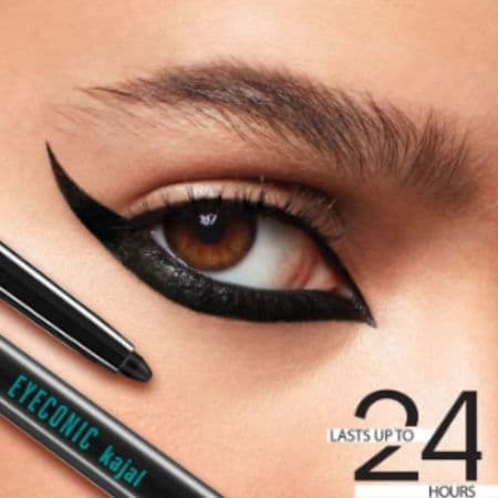 LAKMÉ Eyeconic Pencil Kajal, Black, Water Proof, Smudge Proof, Lasts Upto 22 Hrs, 0.35g Matte Finish 3