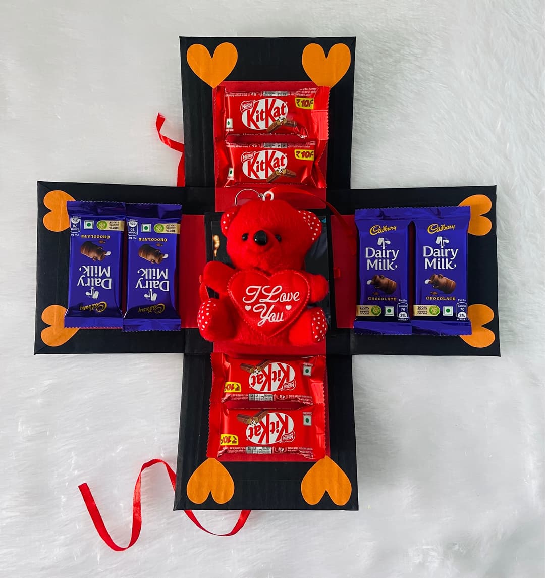 Chocolate Explosion Box With Doll and Photos 2