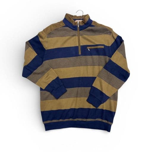 Men's Long-Sleeved Polo Shirt with Chest Pocket, Checked Polo Shirt with Striped Collar, Blouson Shirt Made of Cotton Mix (M to 3XL) 1