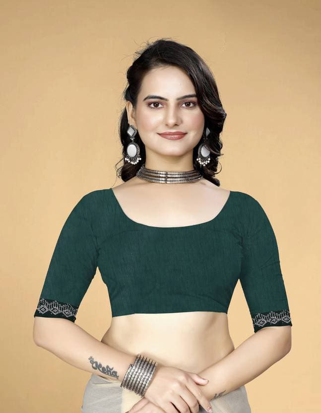 Trending Diamond Wok Designer Saree with Butterfly print with unstiched Blouse in Green Color| Trendy Party & Festive Wear | Traditional Ethnic Fashion | Buy Online 5