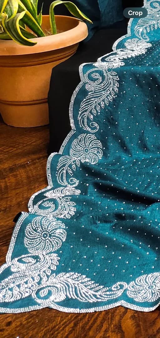 Trending Bollywood Party wear Saree with Embroidery Wok with unstiched Blouse in Blue Color| Trendy Party & Festive Wear | Traditional Ethnic Fashion | Buy Online 3