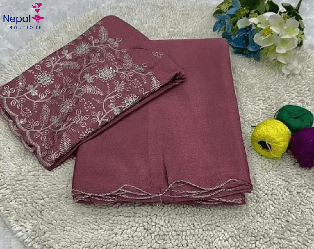 Trending Silk saree with Heavy Embroidered worked Blouse in Brown Color | Available in Multi color |Trendy Party & Festive Wear | Traditional Ethnic Fashion | Buy Online