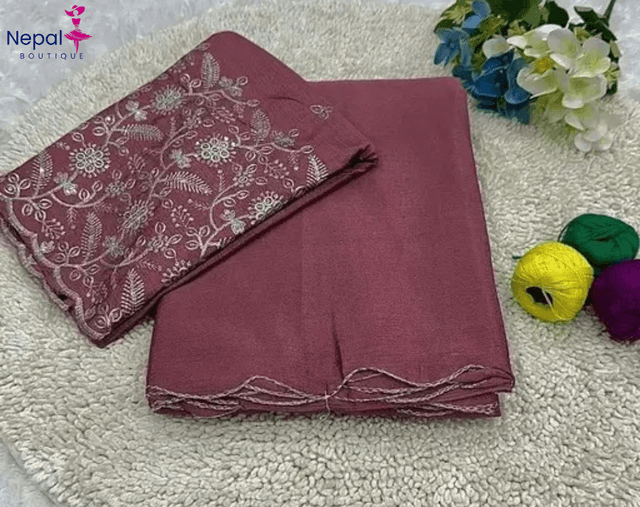 Trending Silk saree with Heavy Embroidered worked Blouse in Brown Color | Available in Multi color |Trendy Party & Festive Wear | Traditional Ethnic Fashion | Buy Online