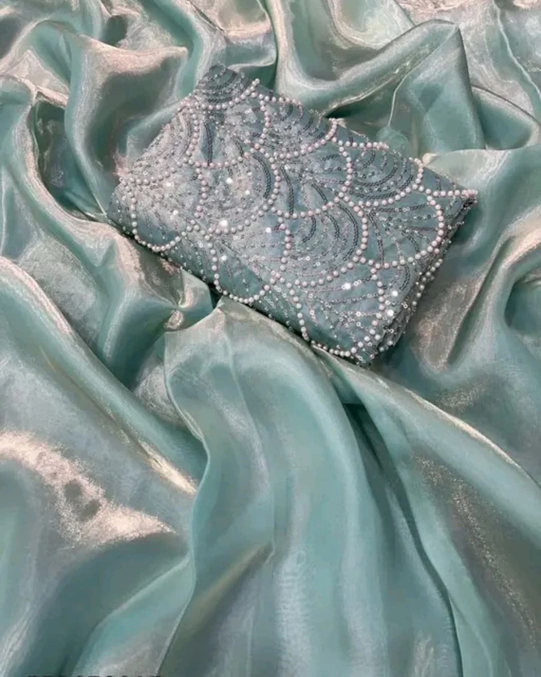 Trending Silk Saree with Motti worked blouse in Grey color| Available in Multi color | Trendy Party & Festive Wear | Traditional Ethnic Fashion | Buy Online 1