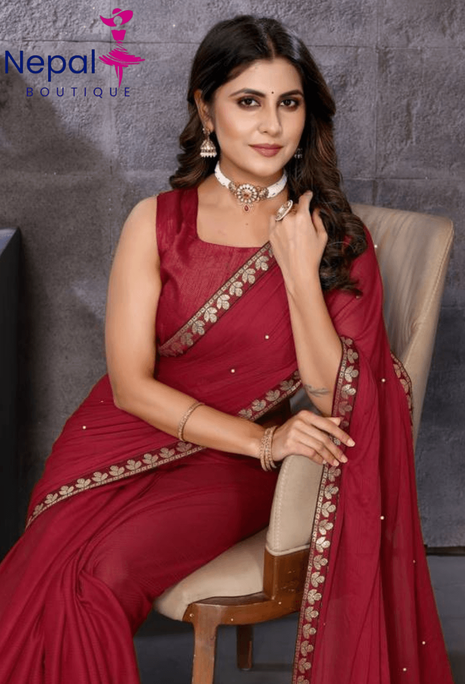 Womens Bollywood Lycra Blend Saree with Blouse Material free size | Trendy Party & Festive Wear | Traditional Ethnic Fashion | Buy Online 1