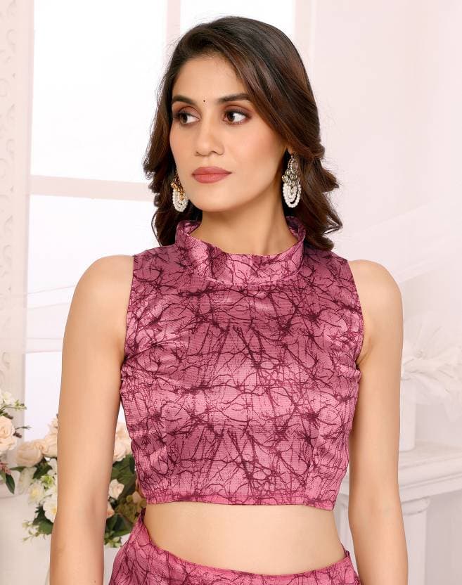 Womens Printed Mysore Art Silk Saree with Blouse Material free size Purple Color | Trendy Party & Festive Wear | Traditional Ethnic Fashion | Buy Online 4