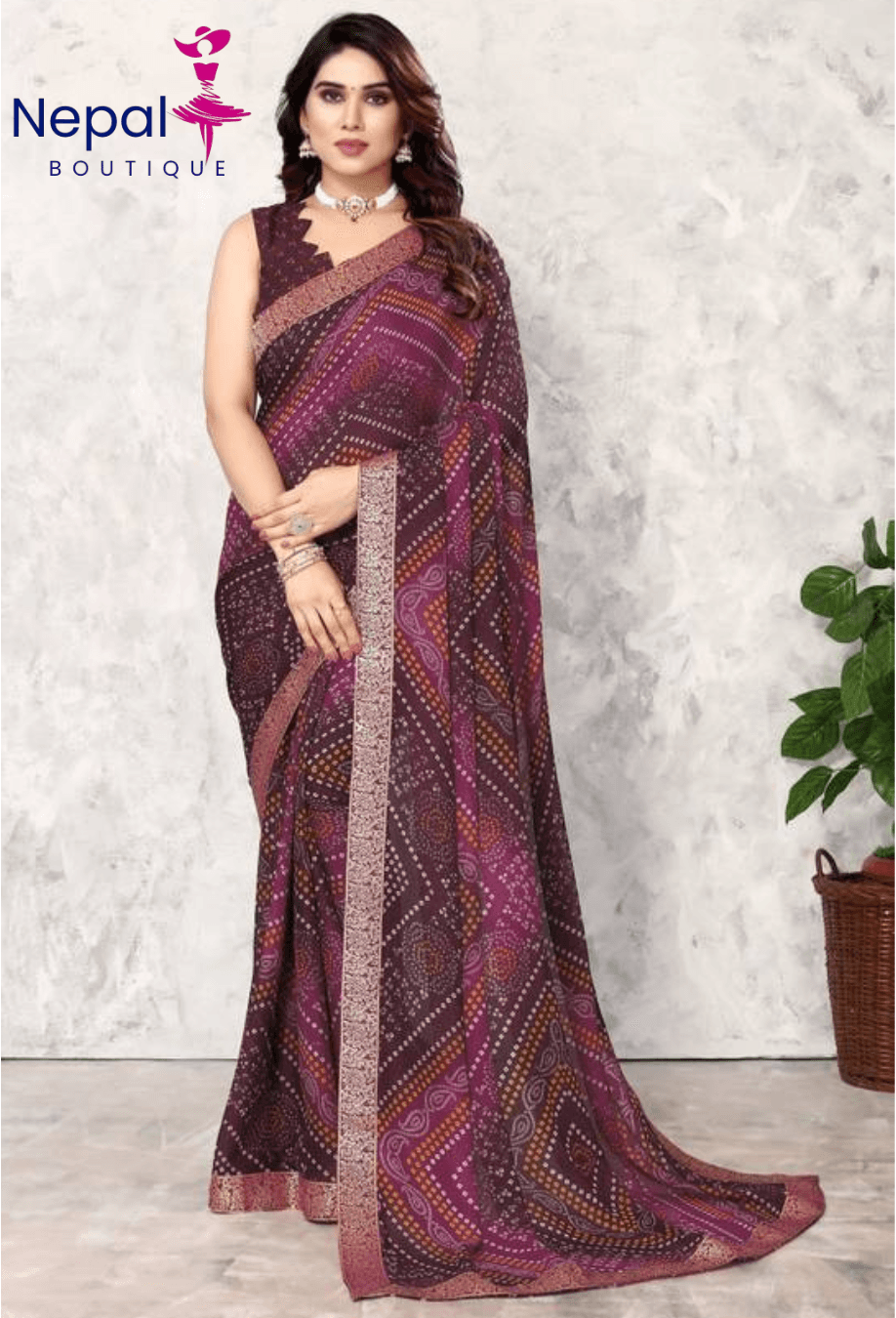 Jacquard Women's Georgette Printed Saree with Blouse Piece Material | Trendy Party & Festive Wear | Traditional Ethnic Fashion | Buy Online