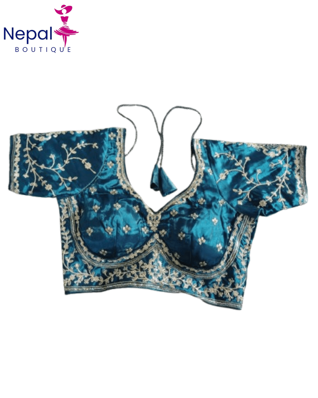 Readymade fashionable sweetheart neck women Blouse Blue Color | Trendy Party & Festive Wear | Traditional Ethnic Fashion | Buy Online 3