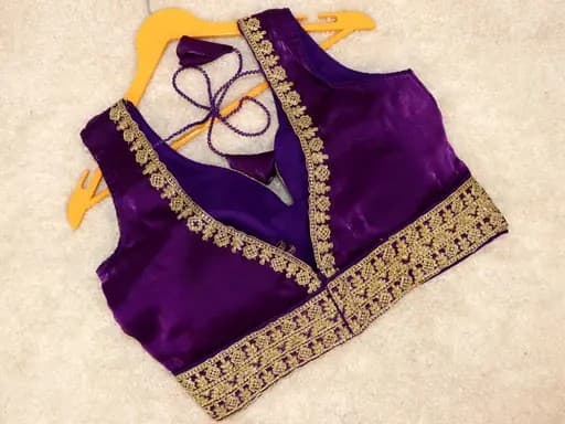 Readymade fashionable sweetheart neck women Blouse Purple Color | Trendy Party & Festive Wear | Traditional Ethnic Fashion | Buy Online 1