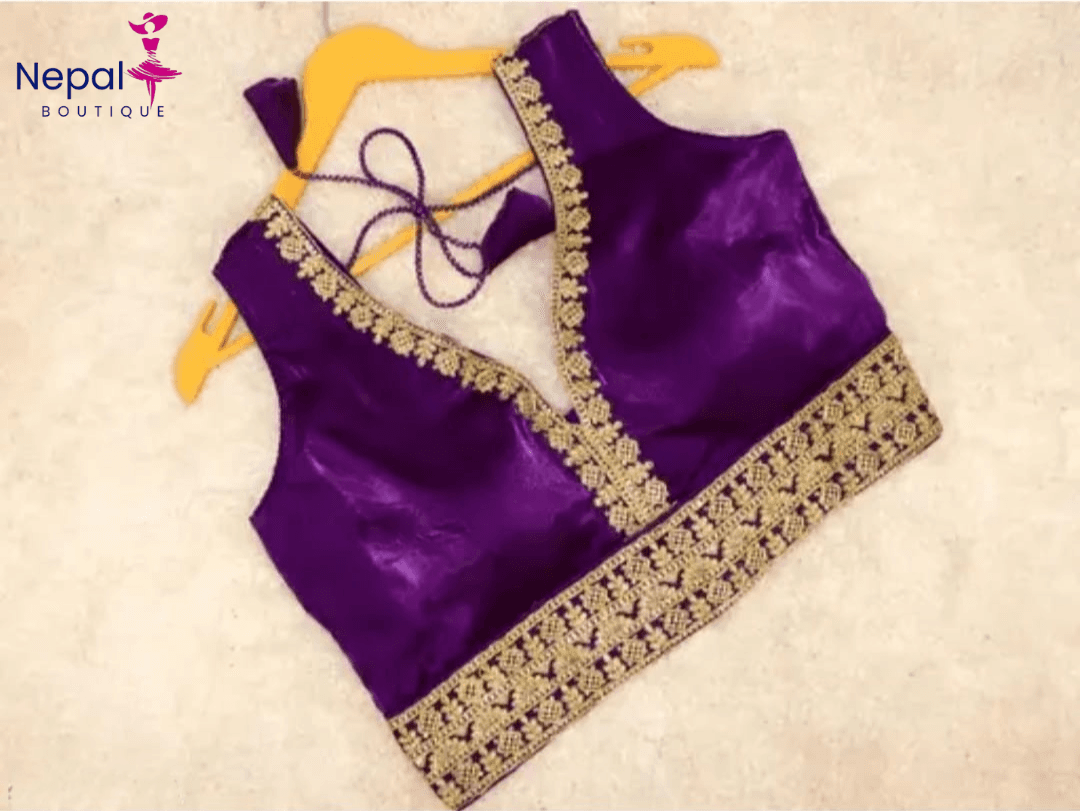Readymade fashionable sweetheart neck women Blouse Light Blue Color | Trendy Party & Festive Wear | Traditional Ethnic Fashion | Buy Online 3