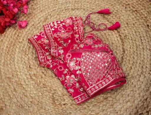 Readymade fashionable sweetheart neck women Blouse Pink Color | Trendy Party & Festive Wear | Traditional Ethnic Fashion | Buy Online 3