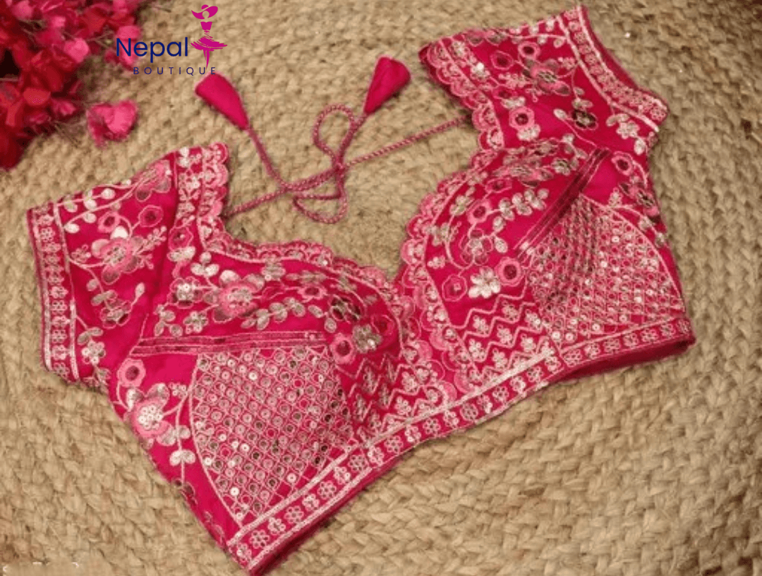 Readymade fashionable sweetheart neck women Blouse Pink Color | Trendy Party & Festive Wear | Traditional Ethnic Fashion | Buy Online 2