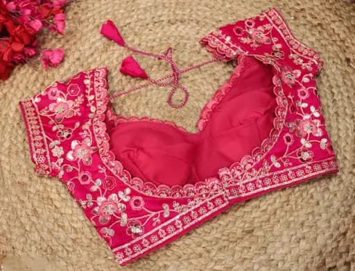 Readymade fashionable sweetheart neck women Blouse Pink Color | Trendy Party & Festive Wear | Traditional Ethnic Fashion | Buy Online 4