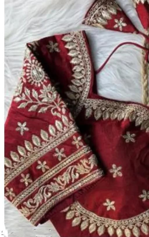 Readymade fashionable sweetheart neck women Blouse Maroon Color | Trendy Party & Festive Wear | Traditional Ethnic Fashion | Buy Online 5